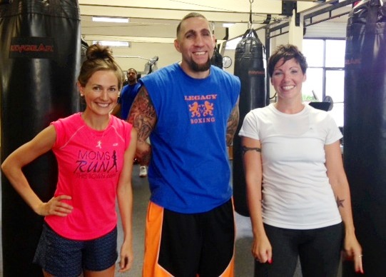 After our cardio boxing class with our instructor, The Wizard!