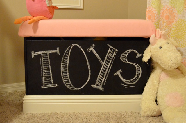 chalkboard toy box