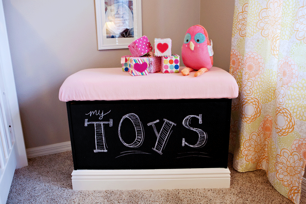 chalkboard toy box