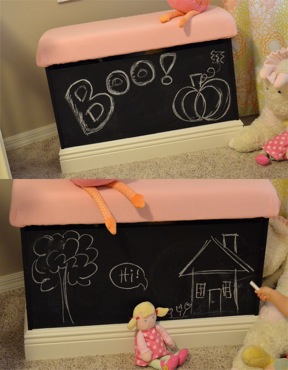 chalkboard toy chest