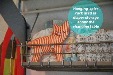 OMB hanging diaper storage