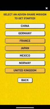 Ducktales select the country to get started page - china, Germany, France, Japan, Mexico, Norway and United Kingdom