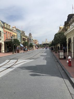 empty Main Street USA in Magic Kingdom