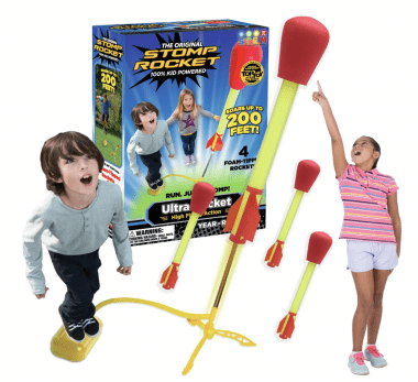 kids playing with stomp rocket