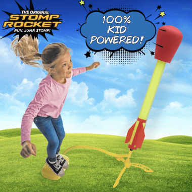 girl using stomp rocket