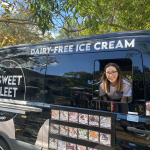 owner of Sweet Fleet dairy free ice cream truck at the plant-based market