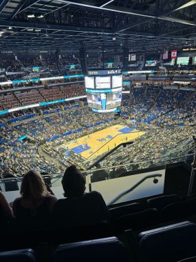 View from seats inside the Kia Center