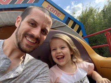 First big rollercoaster and she LOVED it!