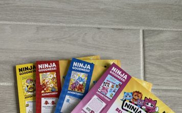 Ninja Kitties book series. It displays four, colorful books.